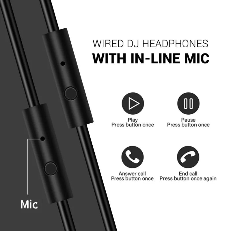 Oneodio Pro 50 Over-Ear Wired Studio Headphones – DJ Monitor with Mic