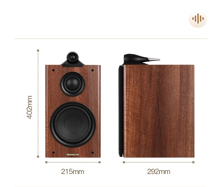 HiFi 6.5" Three-Way Passive Bookshelf Speaker – 120W Home Theater Audio