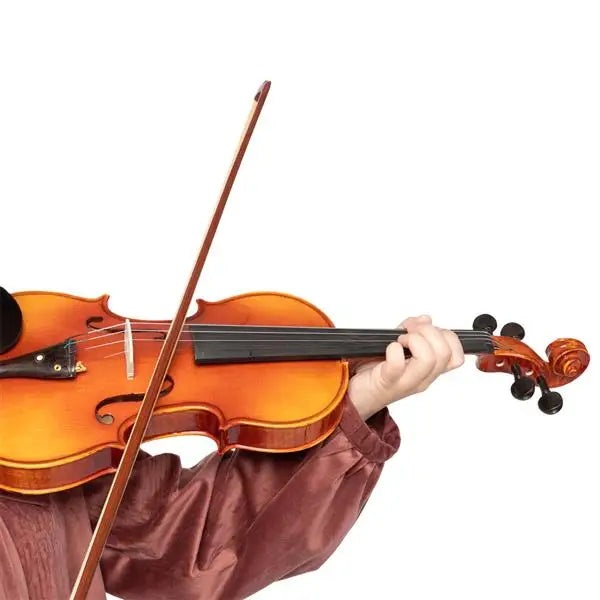 4/4 Spruce Violin – Natural Wood with Rectangular Case & Octagonal Bow