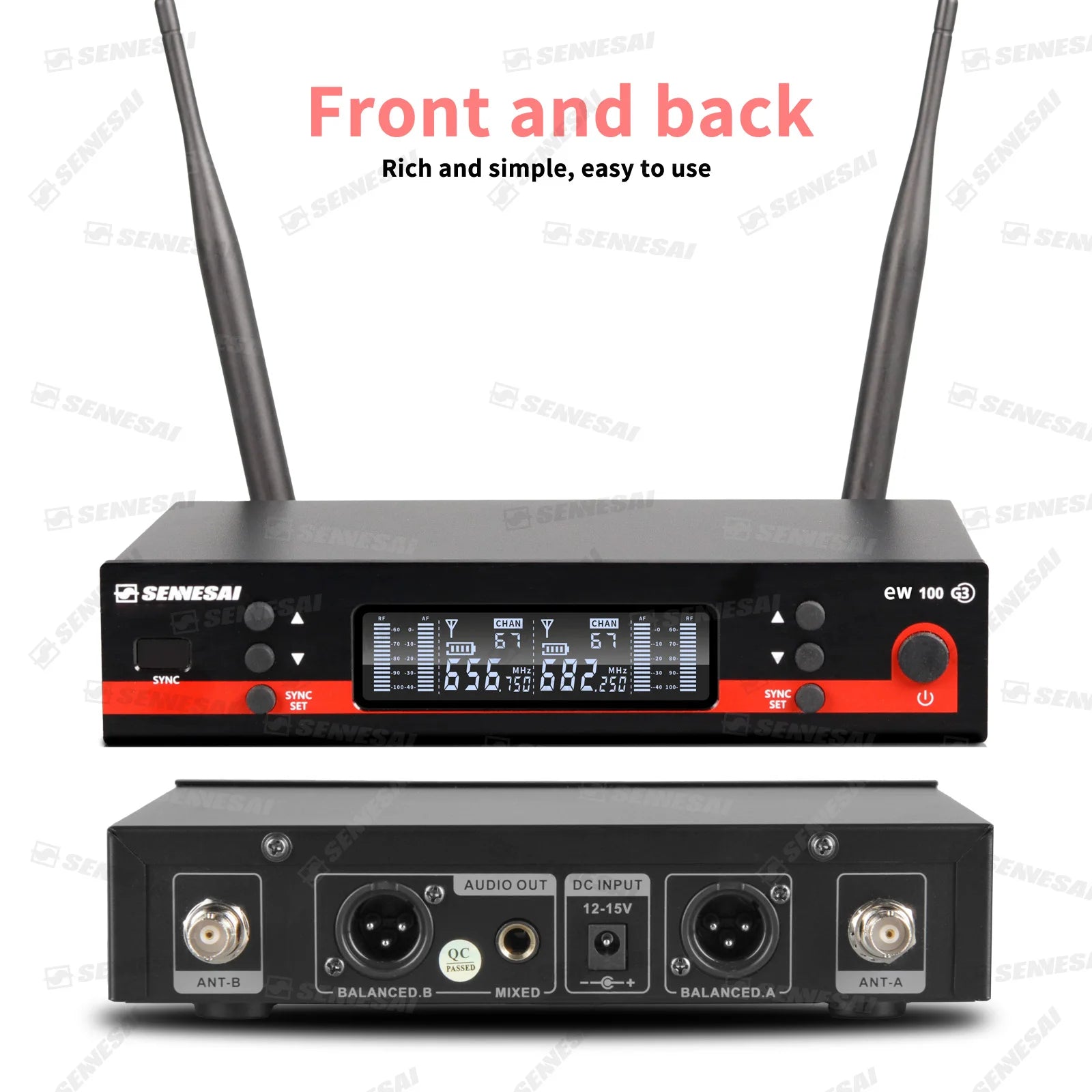 SENNESAI EW100G3 Dual Wireless Microphone System – UHF 2-Channel