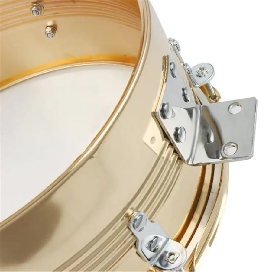 Glarry 13/14" Timbales Drum Set – Golden with Stand & Cowbell