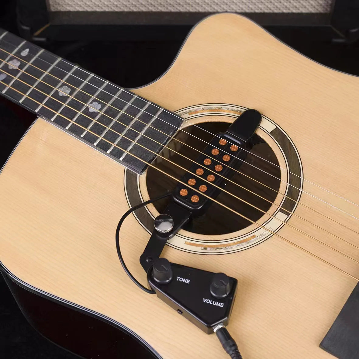 Miwayer P-011 Acoustic Guitar Pickup – Magnetic Soundhole with Controls