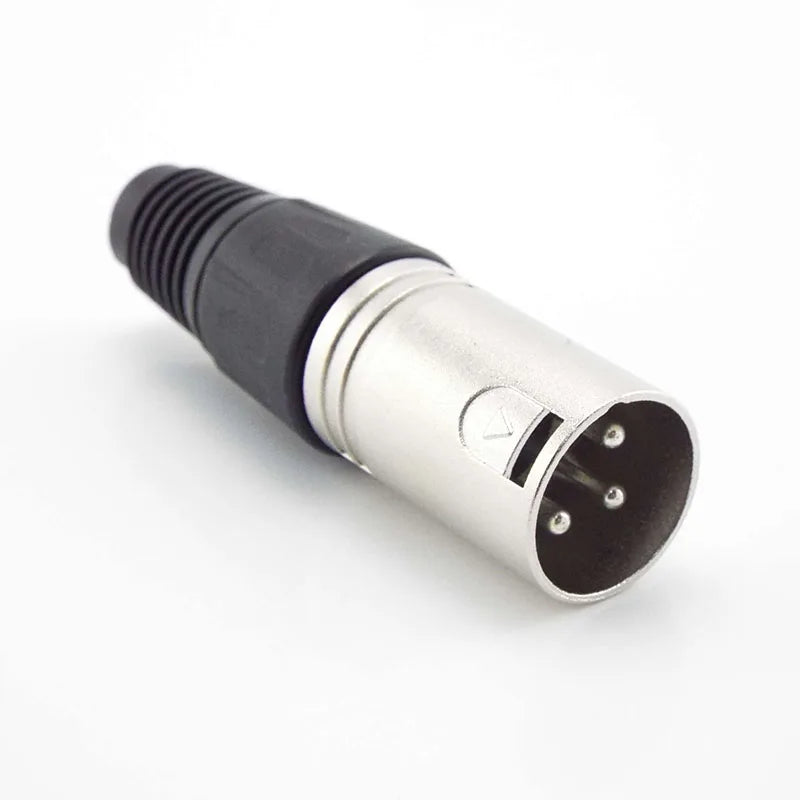 3-Pin/4-Pin XLR Audio Cable Connector – Mic Male Plug & Female Jack Adapter