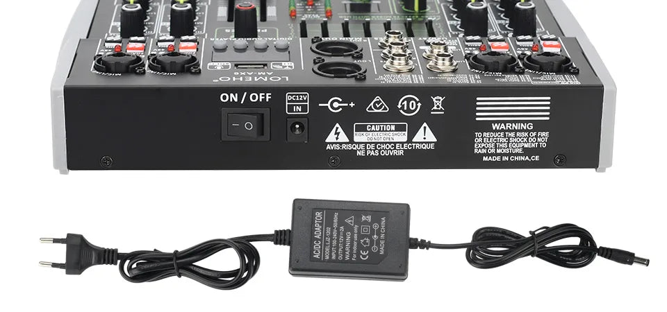 LOMEHO AM-AX6 Mini 6-Channel Sound Mixer – DSP, USB & Bluetooth