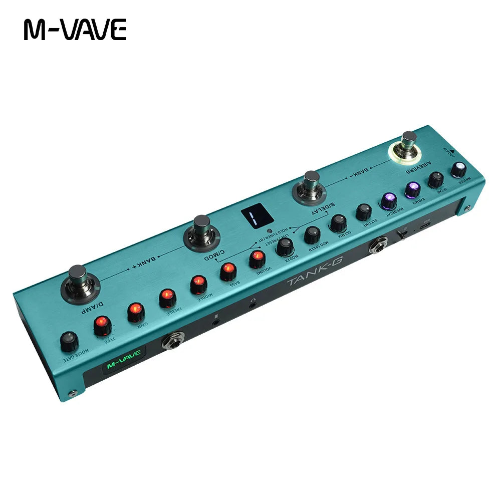 M-VAVE Tank-G Guitar Multi-Effects Pedal – 36 Presets, 9 Preamps