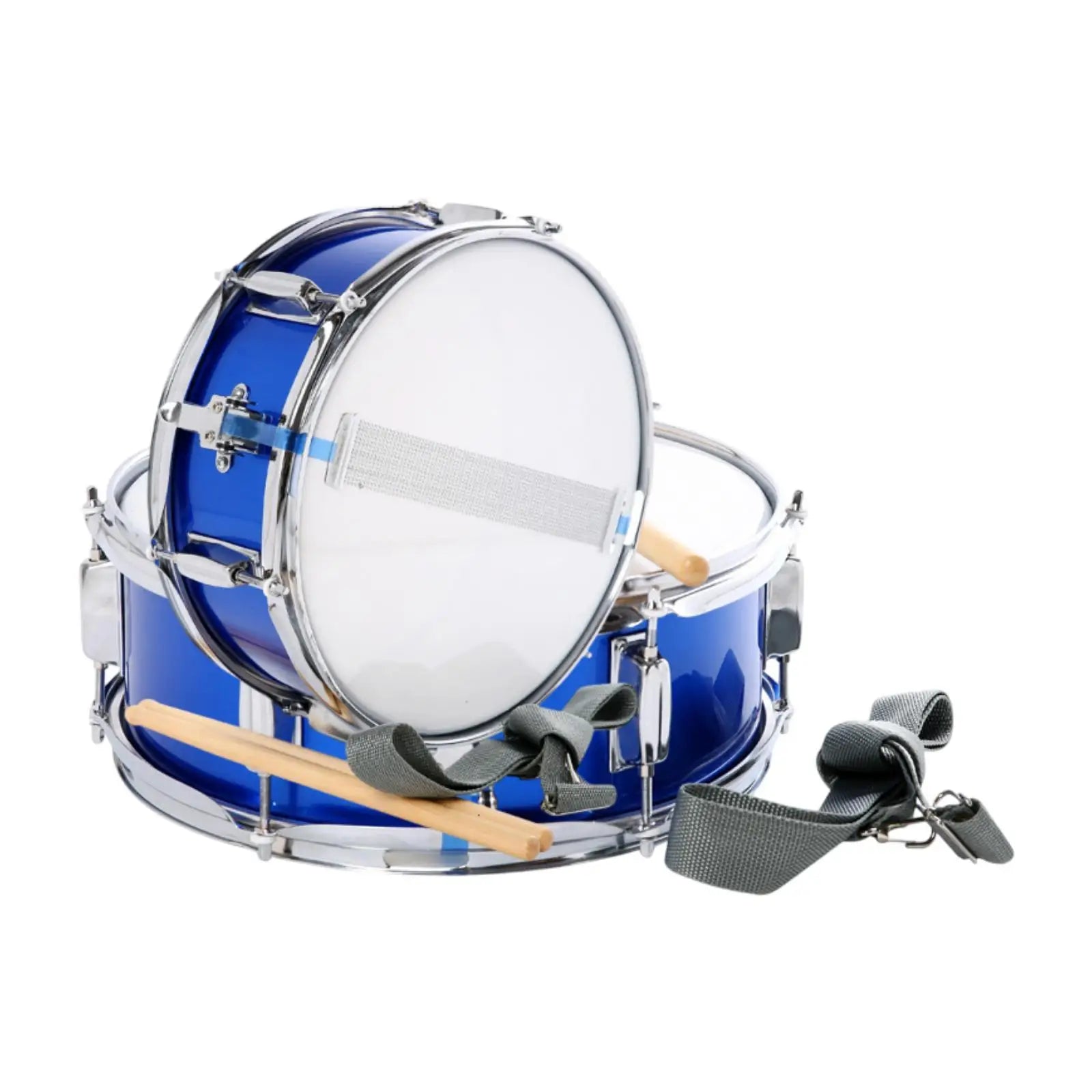 13" Blue Snare Drum with Strap – Educational Instrument