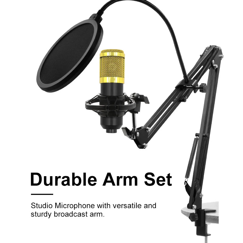 BM-800 Condenser Microphone – Studio Mic for Karaoke, Gaming & Recording