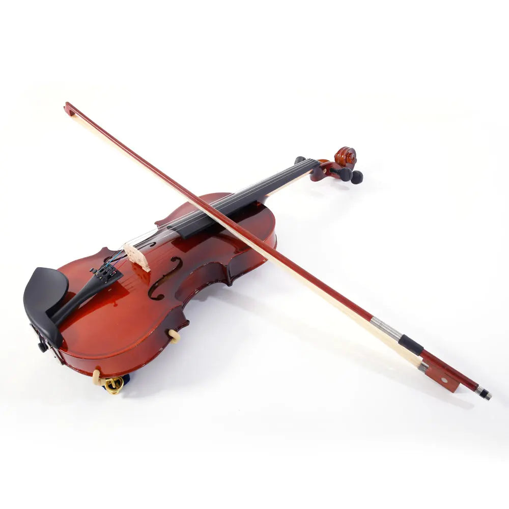 1/4 Acoustic Violin Set – Natural Color with Case, Bow & Accessories