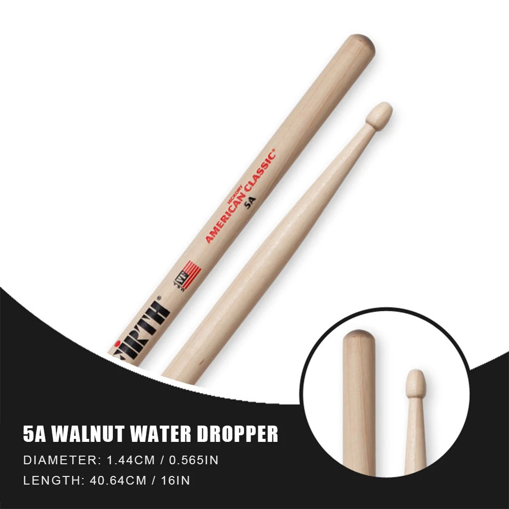 10-Piece American Hickory Drumsticks – Jazz & Multi-Use