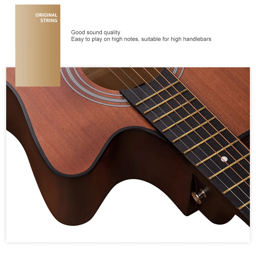 38" Student Acoustic Guitar Starter Kit – Basswood for Kids & Beginners