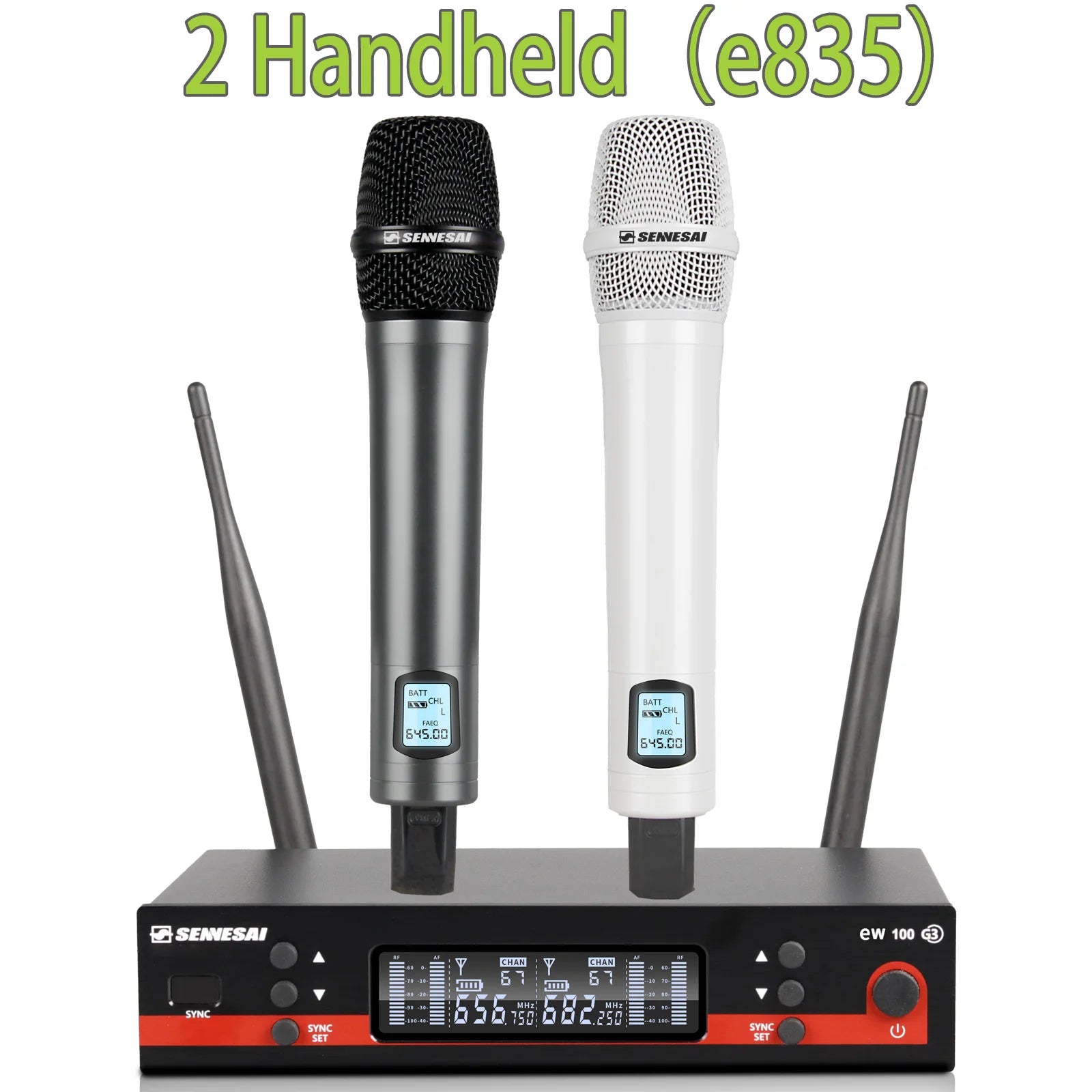 SENNESAI EW100G3 Dual Wireless Microphone System – UHF 2-Channel
