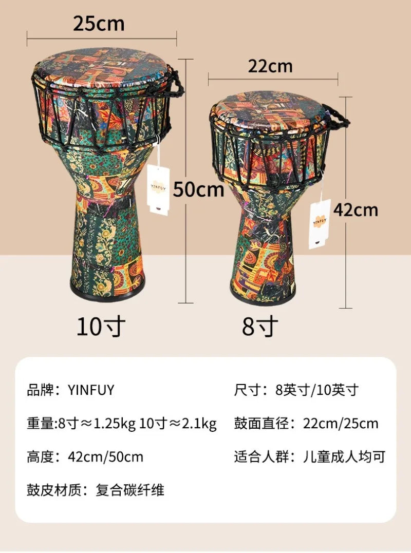 8" Djembe Drum – Portable Beginner Percussion