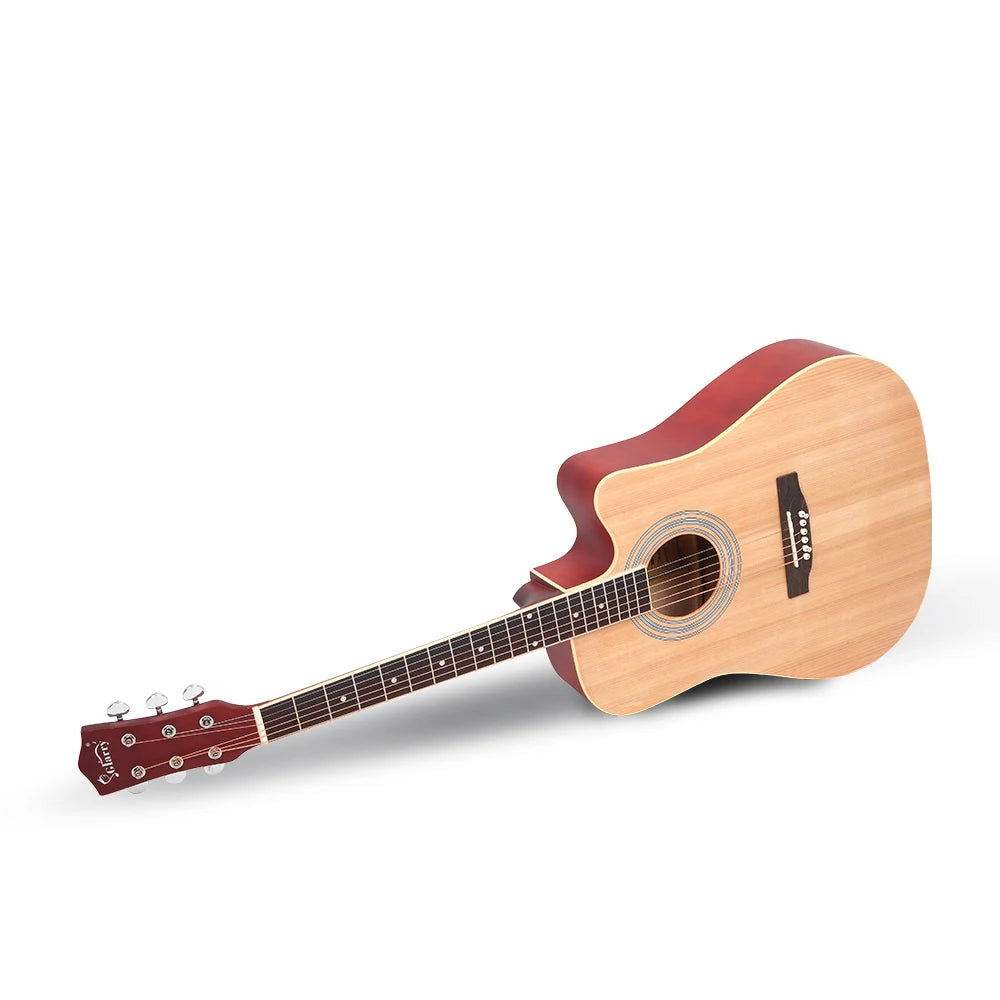 Glarry GT502 41" Folk Guitar – Spruce Top, Burlywood Finish