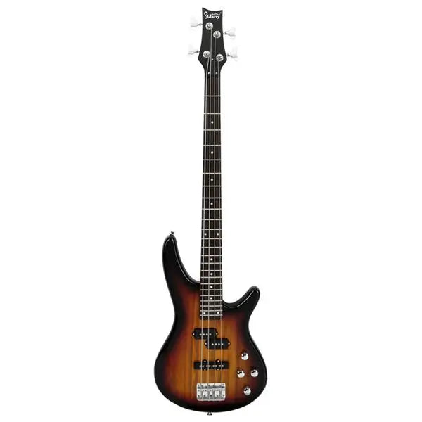 GIB 4-String Electric Bass Guitar – 24 Frets, Sunset Finish