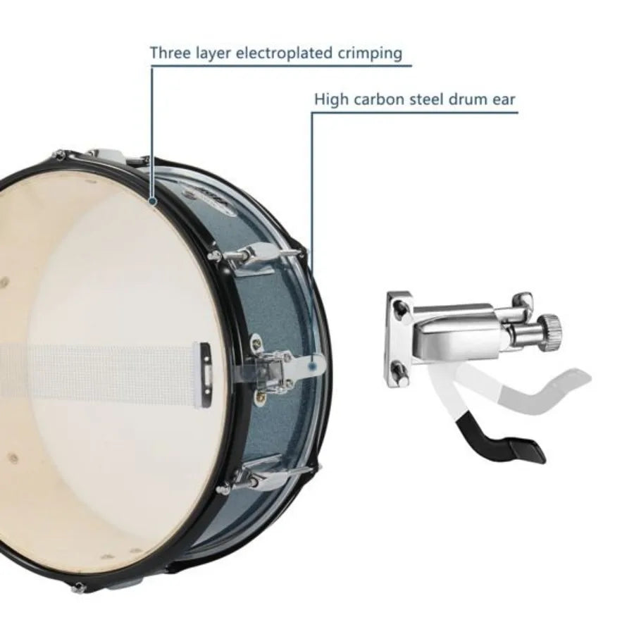 MCH 5-Piece Full-Size Drum Set – Black with Cymbals & Stool