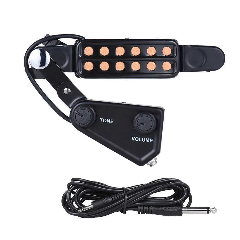 Miwayer P-011 Acoustic Guitar Pickup – Magnetic Soundhole with Controls