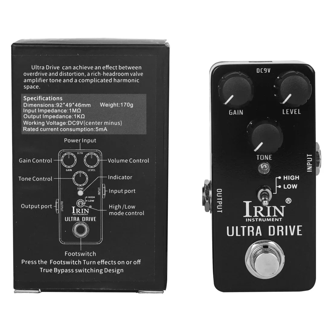 IRIN Aluminium Guitar Pedal – Vintage & Multi-Effects