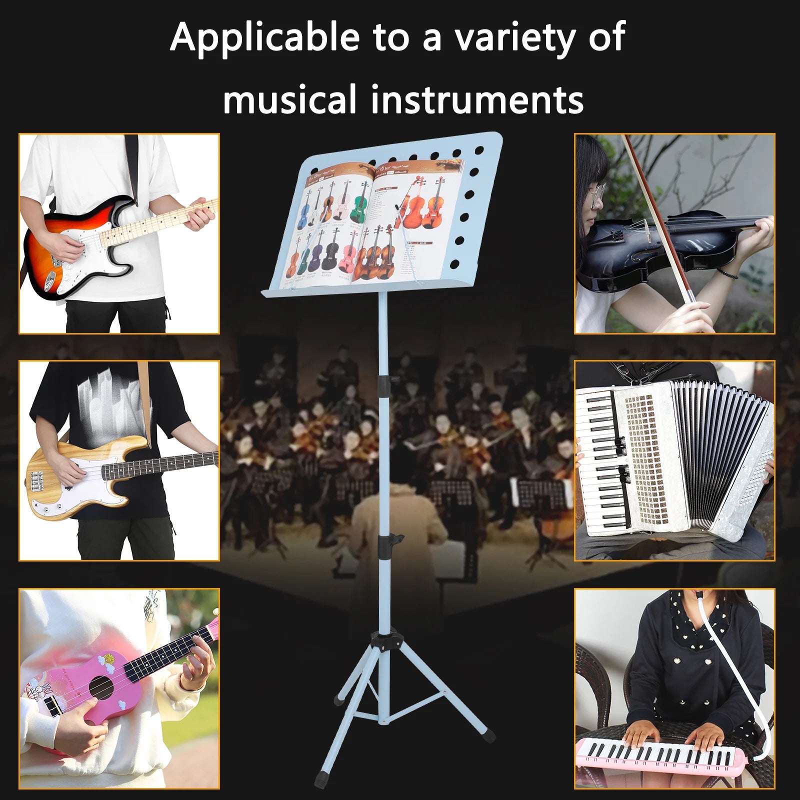 IRIN Collapsible Music Stand – Tripod Sheet Holder (Macaron Colors)