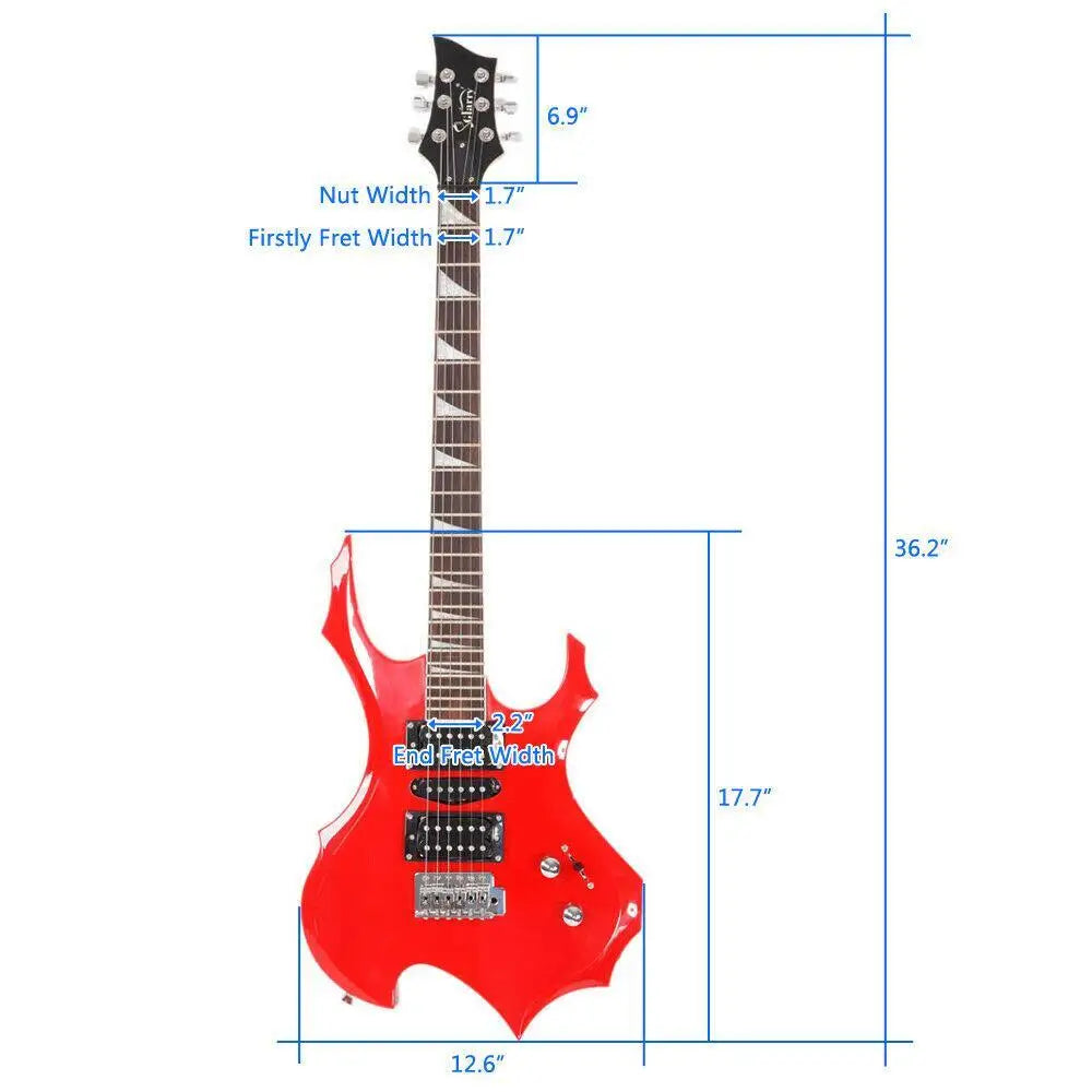 Red Electric Guitar Bundle – Bag & 20W Amp Included