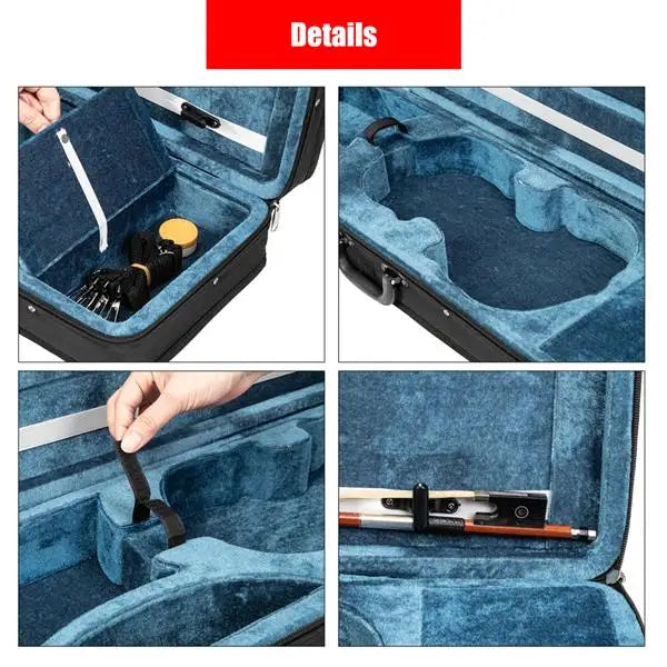 4/4 Spruce Violin – Natural Wood with Rectangular Case & Octagonal Bow