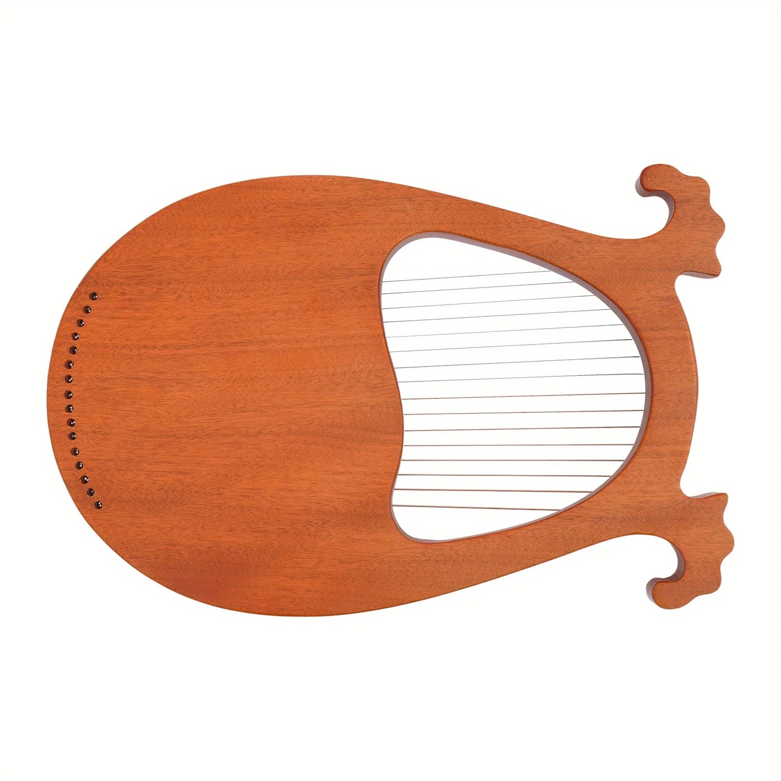16-String Mahogany Lyre Harp – Portable Musical Instrument