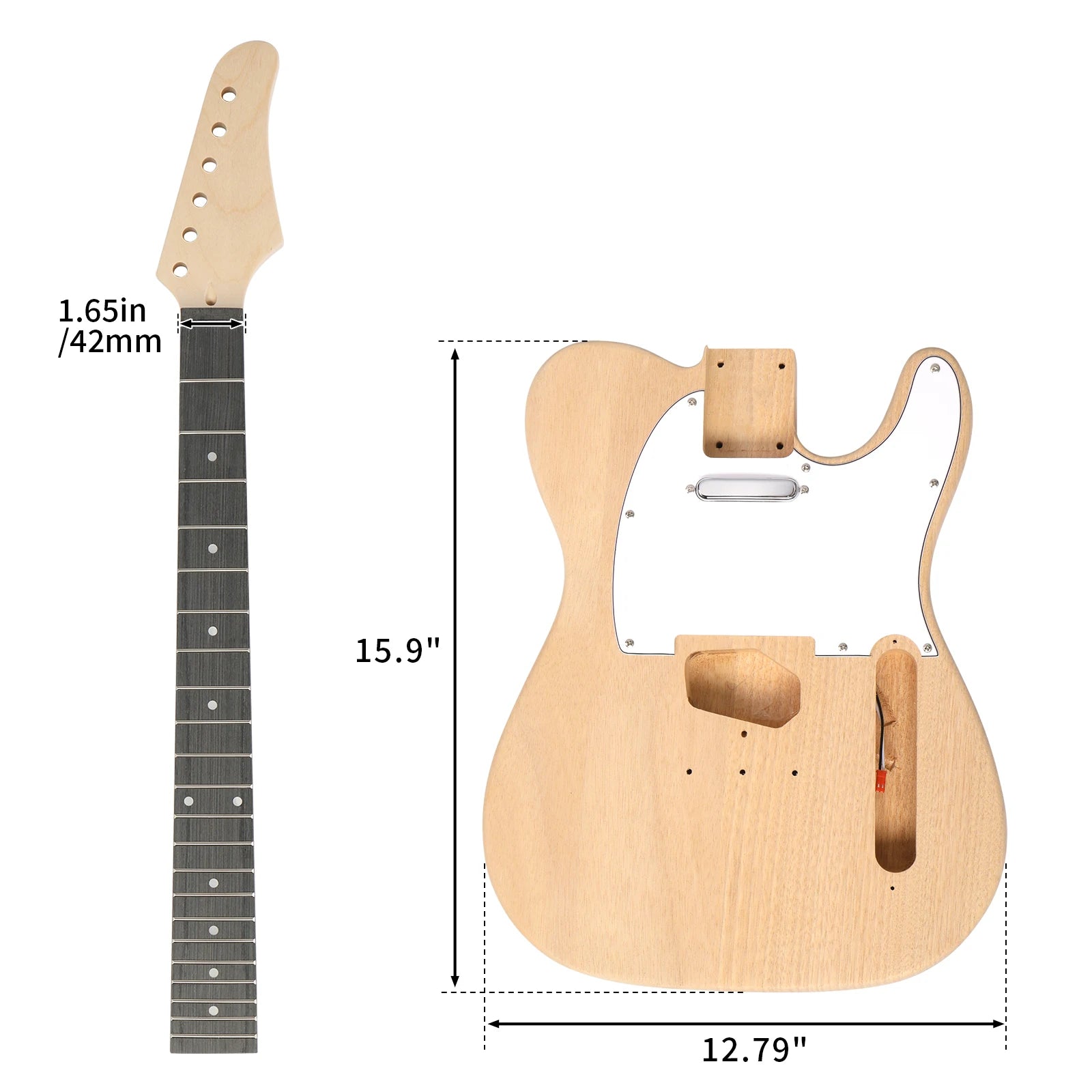 DIY 6-String TL Style Electric Guitar Kit – Mahogany Body & Maple Neck