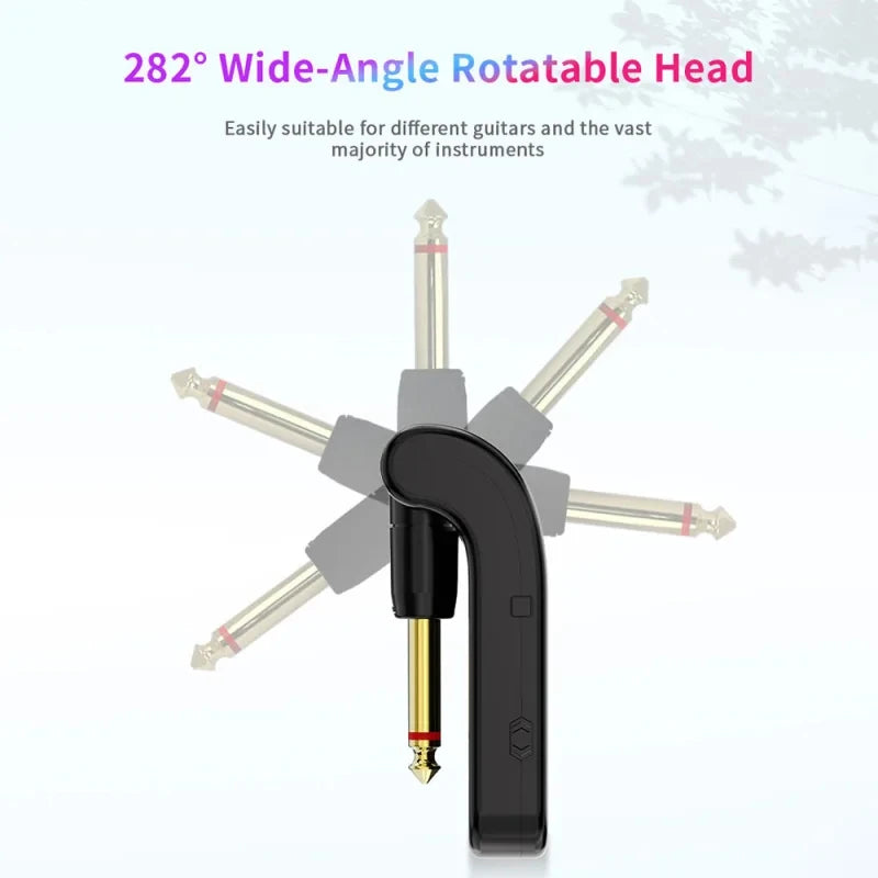 2.4G Wireless Guitar System – Rechargeable Transmitter & Receiver for Bass/Electric