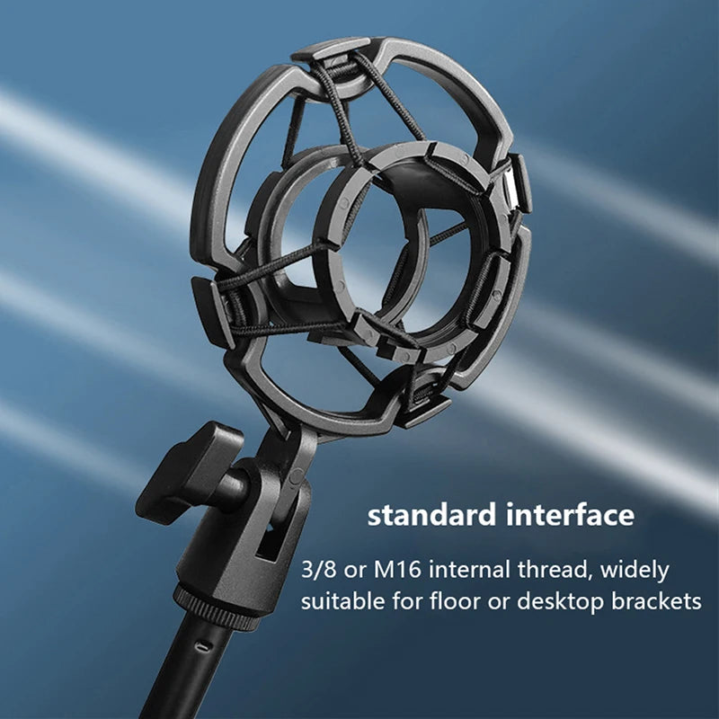 Universal Condenser Mic Shock Mount – Studio Holder for Large Diaphragm Mics