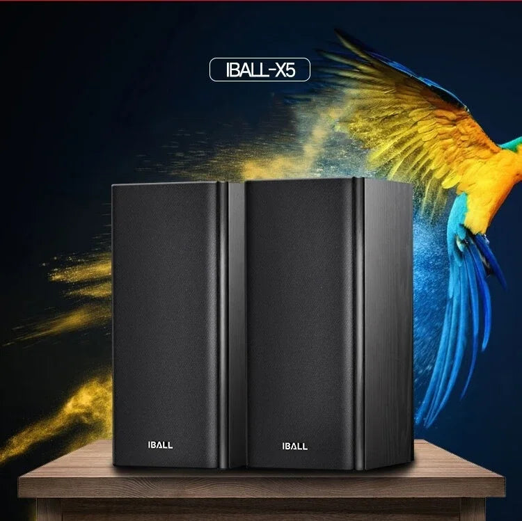 IBALL-X5 4" Bookshelf Speakers – Powered Studio Monitors 60W Pair