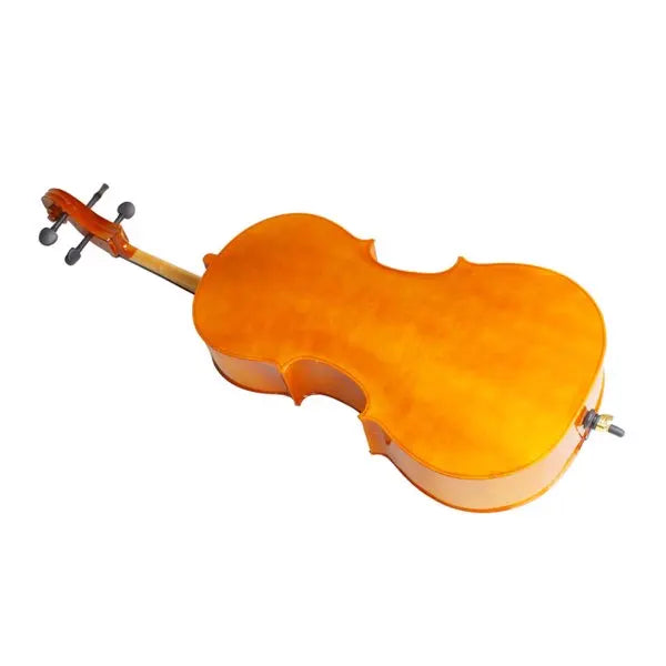 4/4 Full Size Wooden Cello – With Bag, Bow, Rosin & Bridge (Natural)