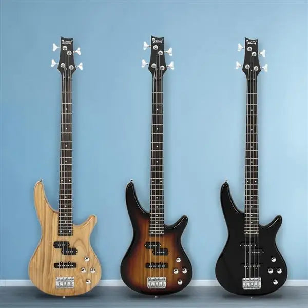 GIB 4-String Electric Bass Guitar – 24 Frets, Sunset Finish