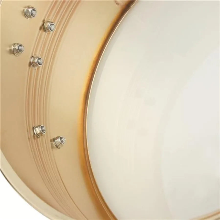 Glarry 13/14" Timbales Drum Set – Golden with Stand & Cowbell