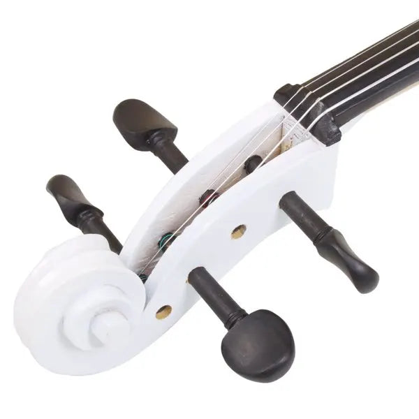 4/4 Full Size Wooden Cello – With Bag, Bow, Rosin & Bridge (White)