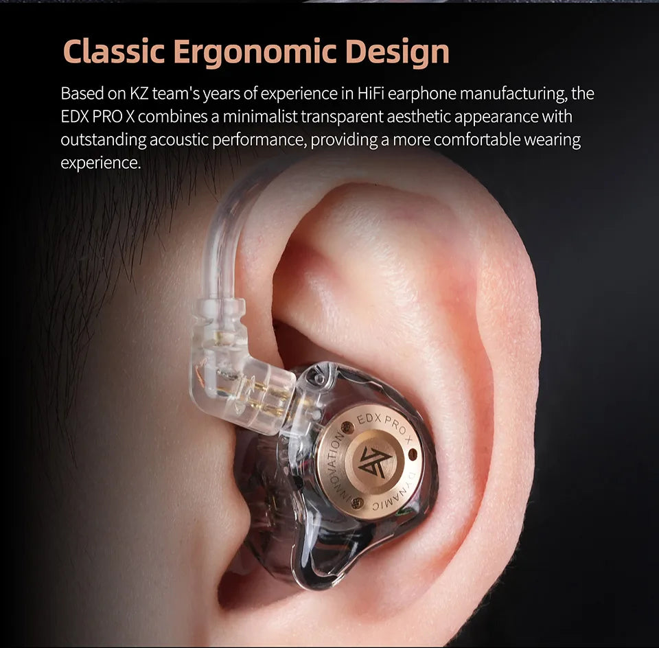 KZ EDX Pro X In-Ear Headphones – Hi-Fi Bass Earphones