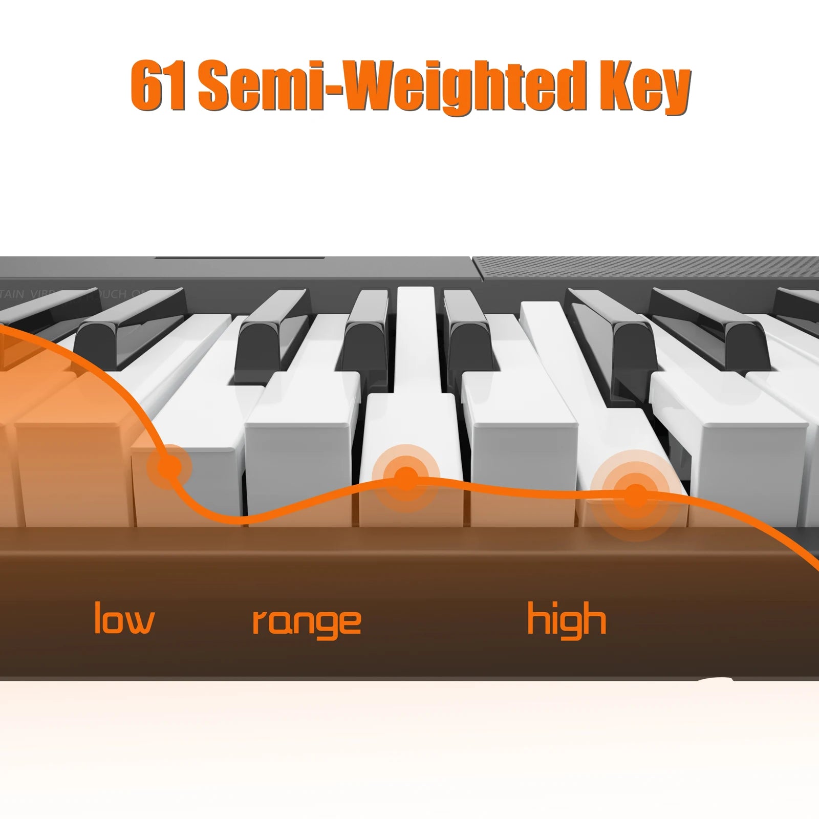61-Key Portable Electric Keyboard – Semi-Weighted with Built-In Speakers