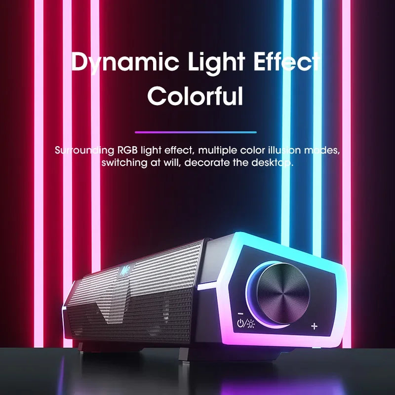 4D Bluetooth 5.0 Soundbar – Stereo Speakers with Subwoofer