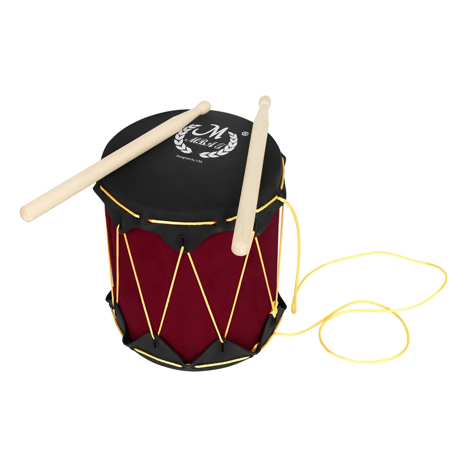 M MBAT Indian Tambourine Drum – Rubber Skin with Sticks