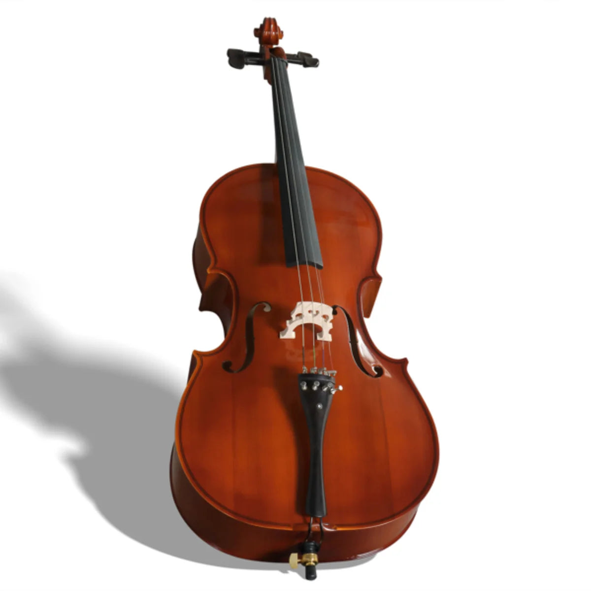 4/4 Spruce Cello – Natural Tiger Pattern with Bag & Accessories
