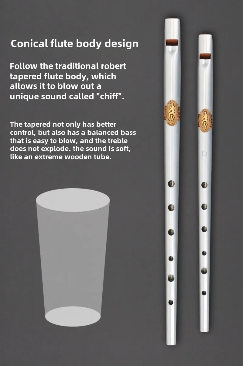 Bamboo Flute & Clarke Recorder – High D C Key Student Woodwind Instrument