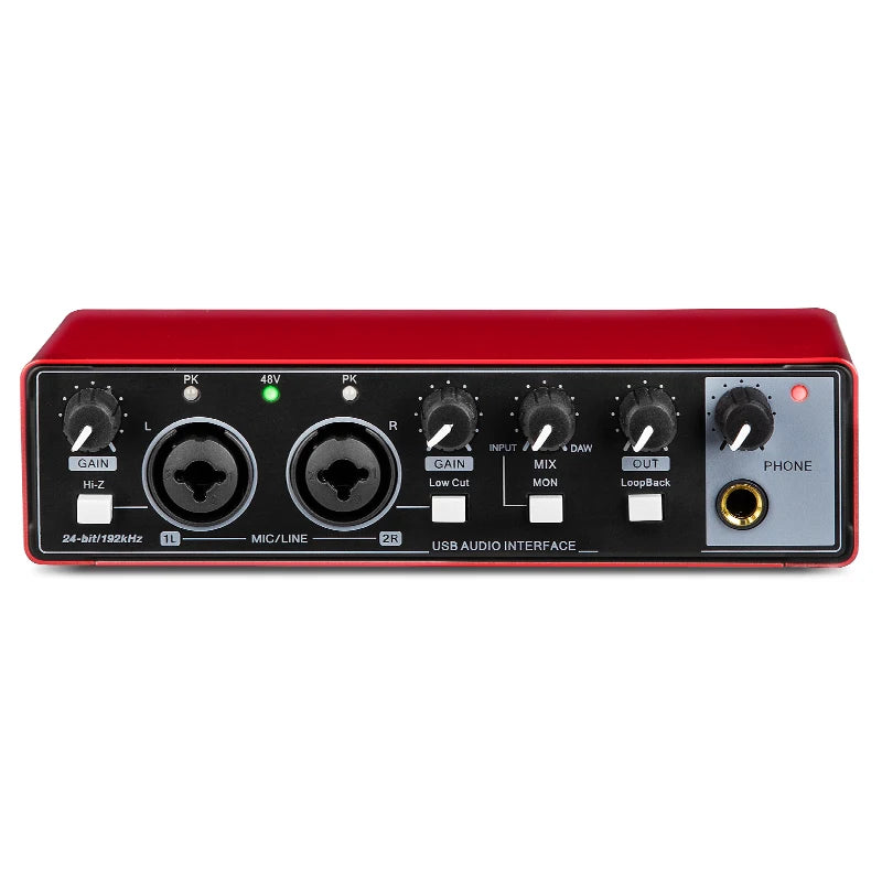 MD22 Portable USB Sound Card – 48V Phantom Power, 24-bit/192kHz Audio Interface