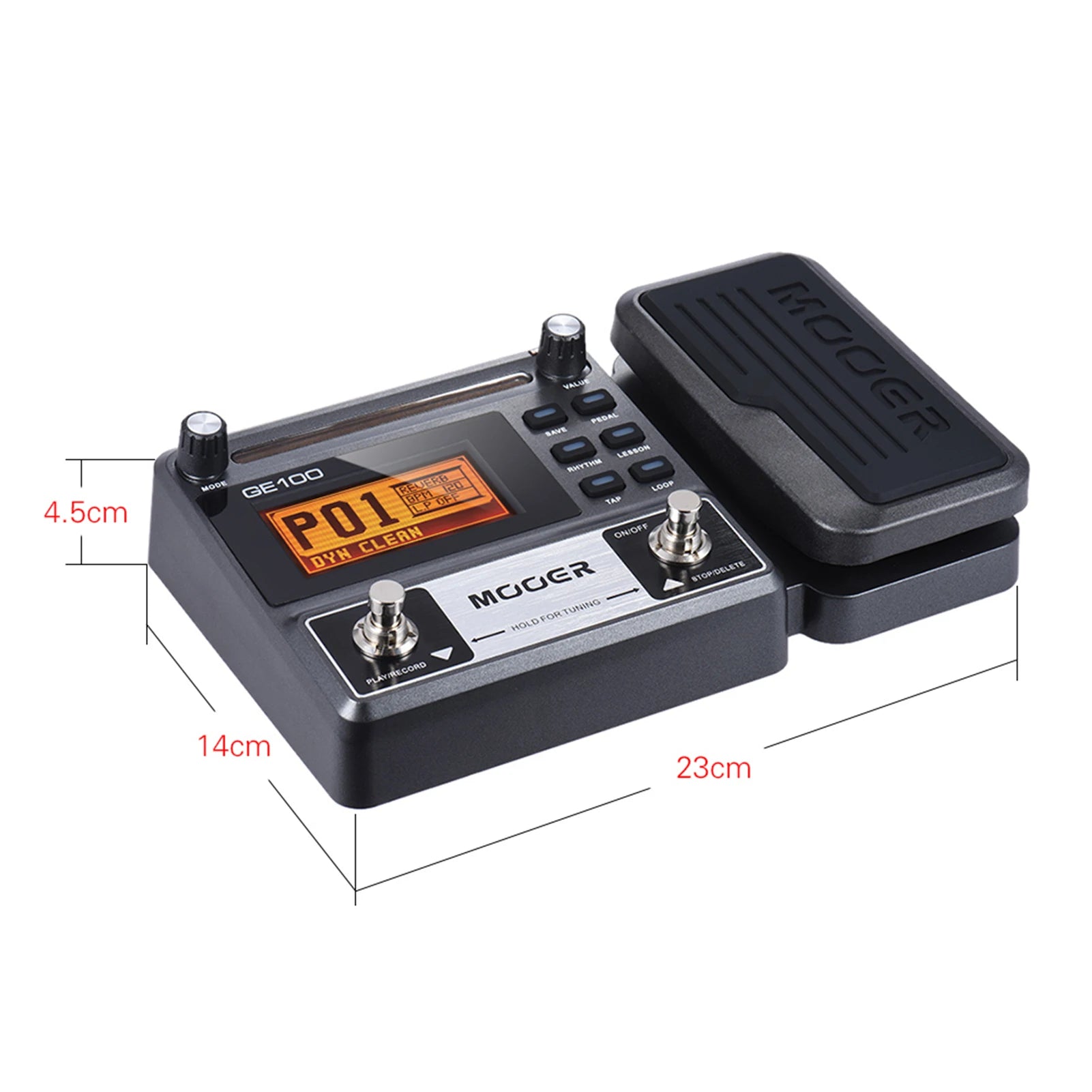 MOOER GE100 Guitar Multi-Effects Processor – Loop Recording & Tuner