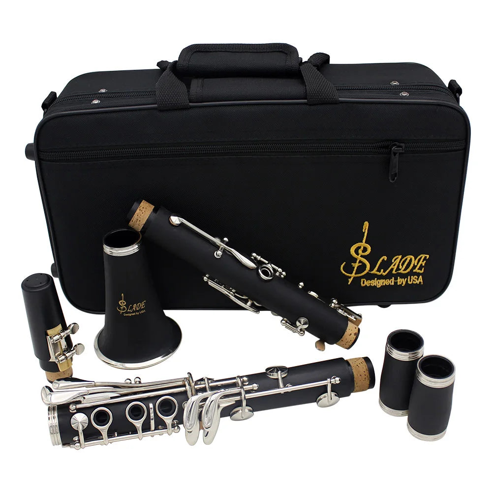 SLADE Bb Clarinet – 17-Key Bakelite Woodwind Instrument with Box & Reed