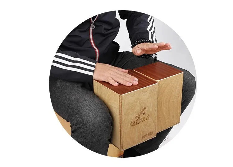 Solid Wood Bongo Cajon Drum – Travel Hand Percussion