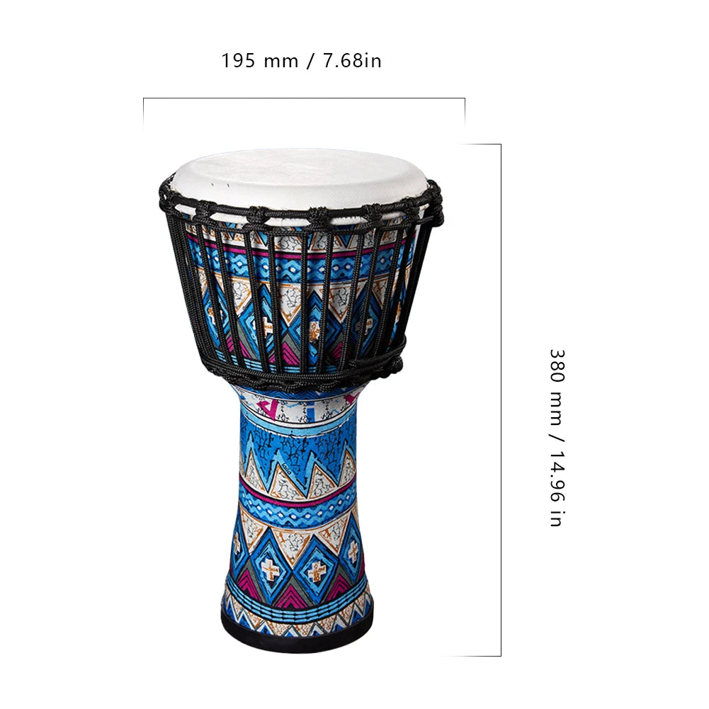 8" Colorful Djembe Drum – Goatskin Hand Percussion
