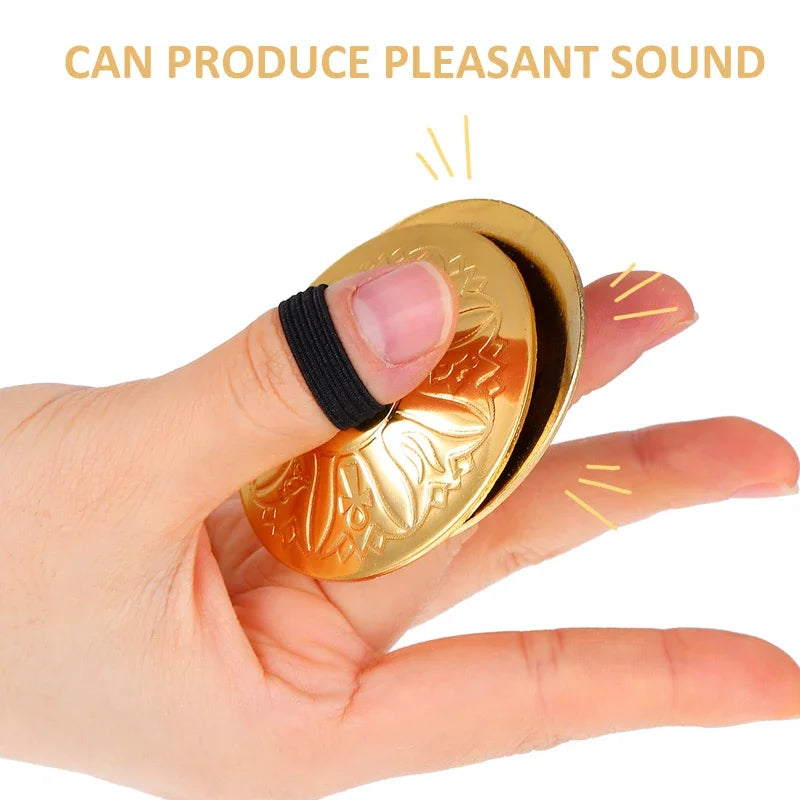 4pcs Copper Finger Cymbals – Belly Dance Mini Percussion