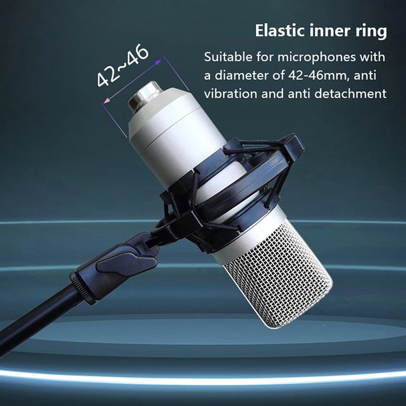 Universal Condenser Mic Shock Mount – Studio Holder for Large Diaphragm Mics
