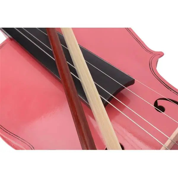 1/4 Acoustic Violin Set – Pink with Case & Bow