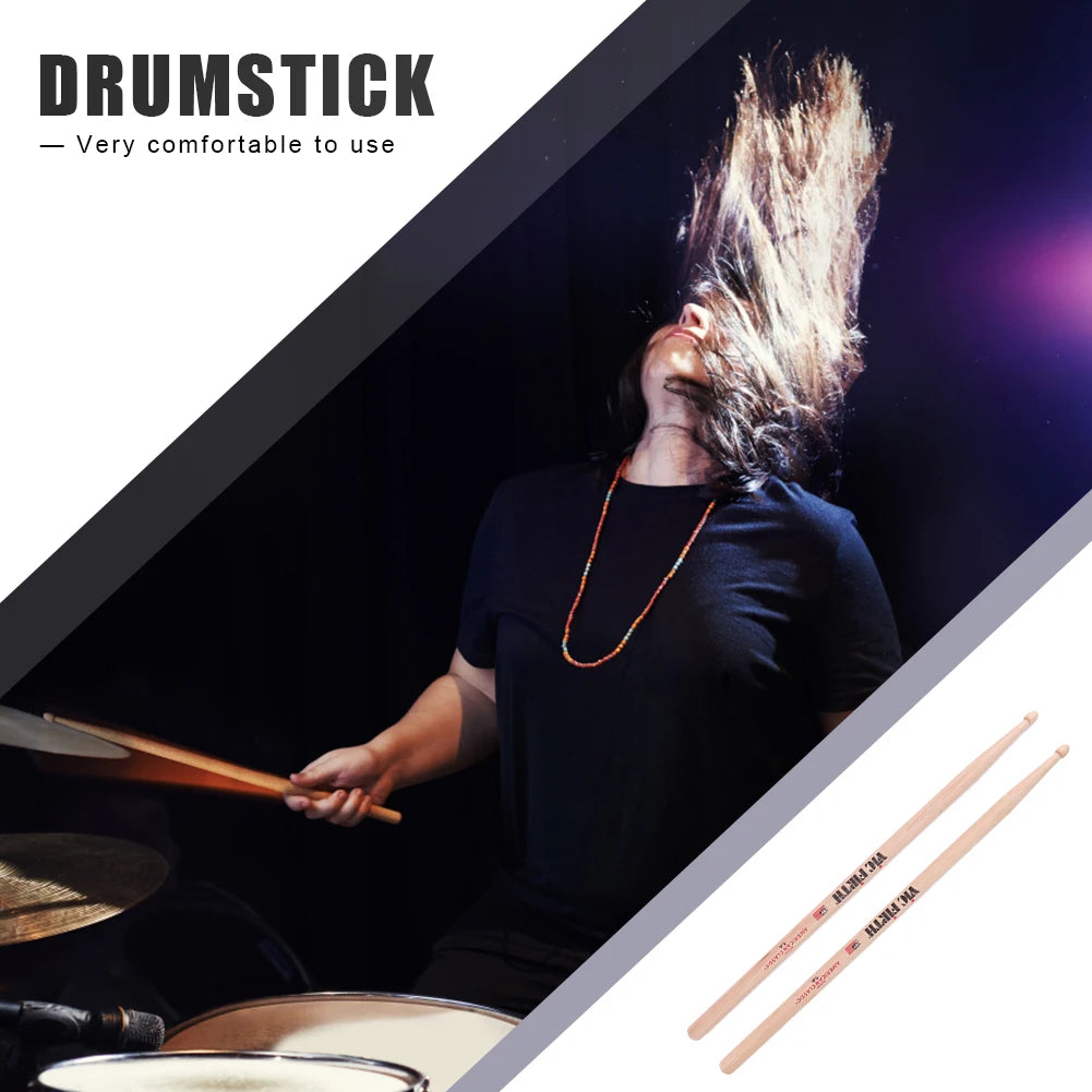 10-Piece American Hickory Drumsticks – Jazz & Multi-Use