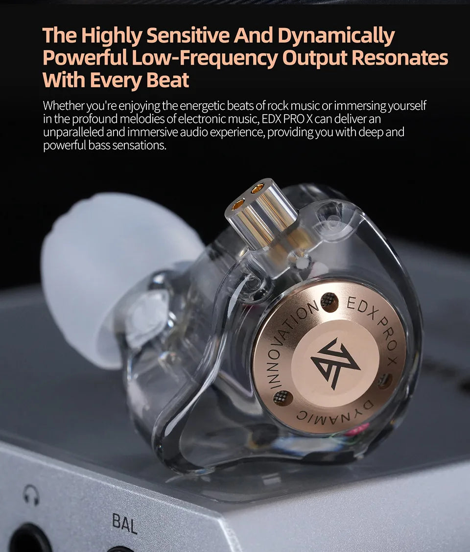 KZ EDX Pro X In-Ear Headphones – Hi-Fi Bass Earphones