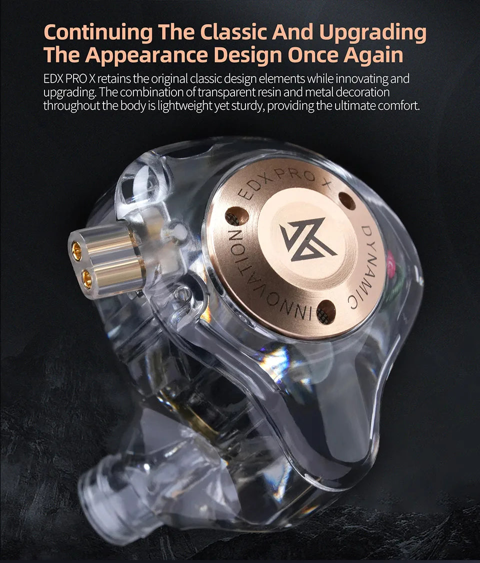 KZ EDX Pro X In-Ear Headphones – Hi-Fi Bass Earphones